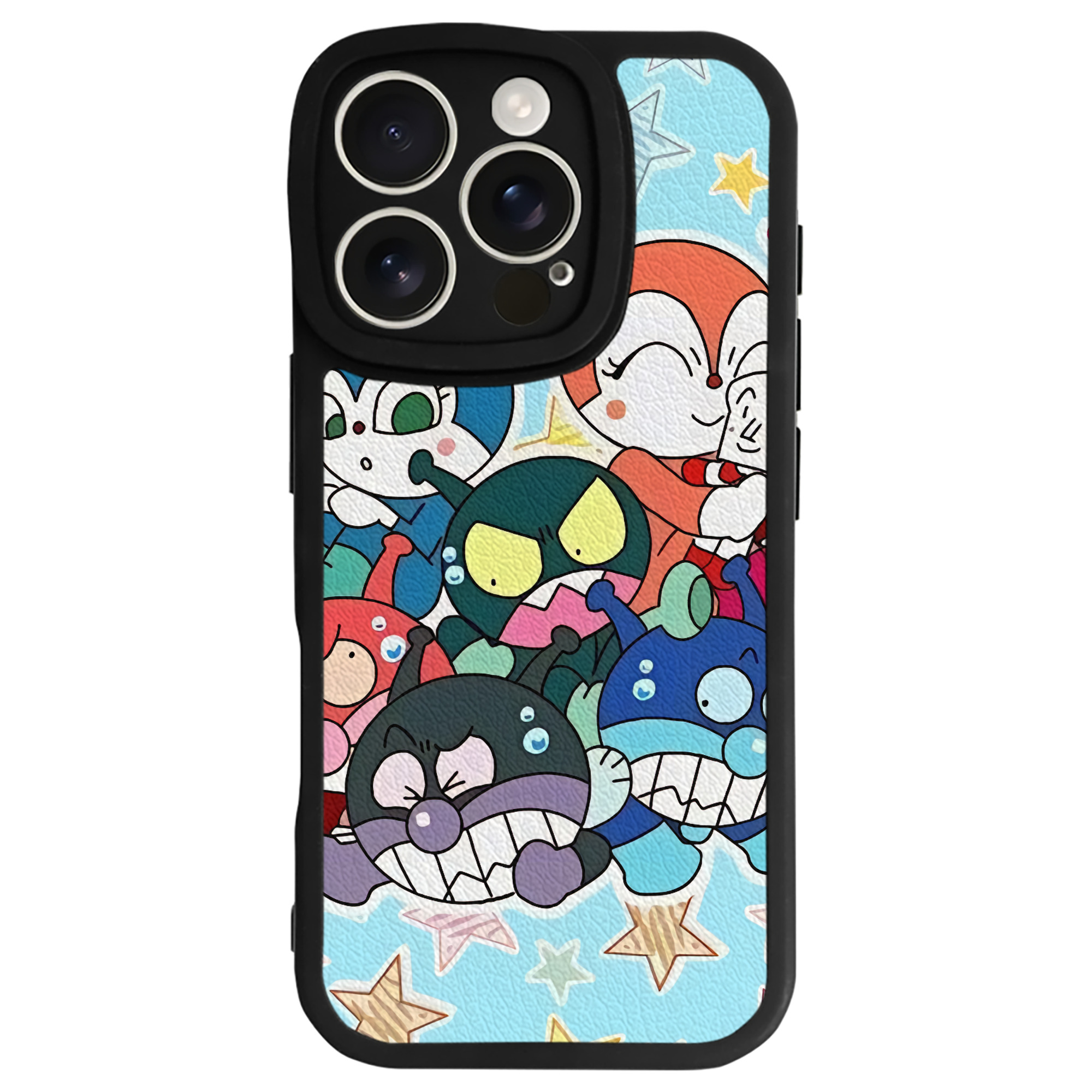 （画像用） アンパンマン Anpanman 【iPhone 16シリーズ対応】シリコンスマホケース（レザー調） 材質：シリコン